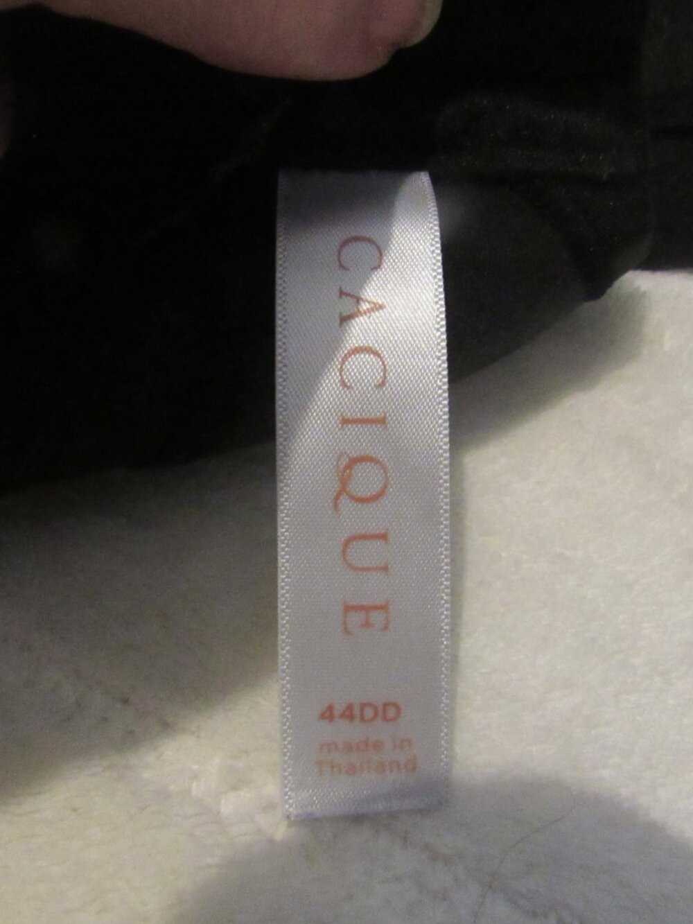 Cacique Black Lightly Lined No Wire Bra Size 44DD - Picture 5 of 6